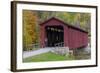 Cataract Covered Bridge over Mill Creek at Lieber, Indiana-Chuck Haney-Framed Photographic Print