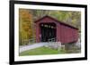 Cataract Covered Bridge over Mill Creek at Lieber, Indiana-Chuck Haney-Framed Photographic Print