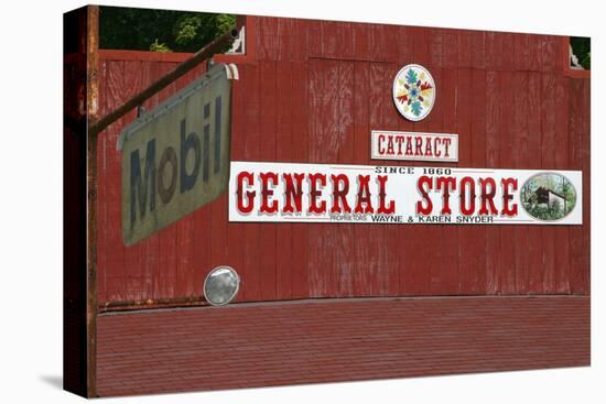 Cataract Falls general store sign, Indiana, USA-Anna Miller-Stretched Canvas