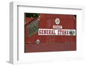 Cataract Falls general store sign, Indiana, USA-Anna Miller-Framed Photographic Print