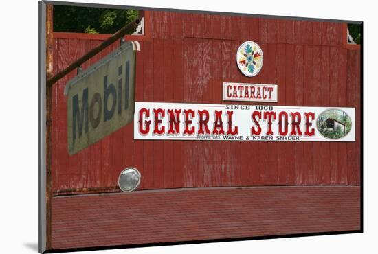 Cataract Falls general store sign, Indiana, USA-Anna Miller-Mounted Photographic Print