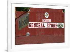Cataract Falls general store sign, Indiana, USA-Anna Miller-Framed Photographic Print