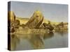 Cataracts, white water rapids on Nile River, Egypt-English Photographer-Stretched Canvas