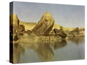 Cataracts, white water rapids on Nile River, Egypt-English Photographer-Stretched Canvas