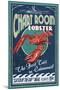 Cataumet, Cape Cod, Massachusetts - Chart Room Lobster-Lantern Press-Mounted Art Print