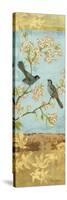 Catbirds and Blooms Panel-Pamela Gladding-Stretched Canvas