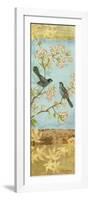 Catbirds and Blooms Panel-Pamela Gladding-Framed Premium Giclee Print