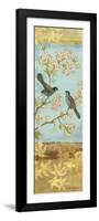 Catbirds and Blooms Panel-Pamela Gladding-Framed Premium Giclee Print