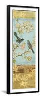 Catbirds and Blooms Panel-Pamela Gladding-Framed Premium Giclee Print