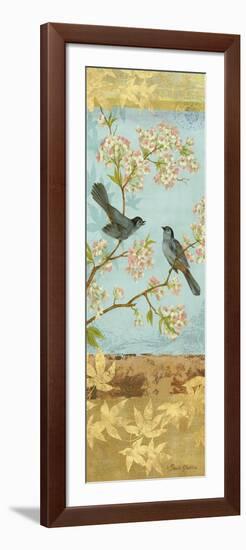 Catbirds and Blooms Panel-Pamela Gladding-Framed Premium Giclee Print