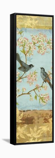 Catbirds & Blooms Panel-Pamela Gladding-Framed Stretched Canvas