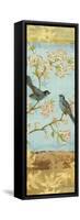 Catbirds & Blooms Panel-Pamela Gladding-Framed Stretched Canvas