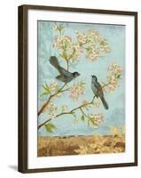 Catbirds & Blooms-Pamela Gladding-Framed Art Print