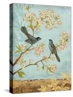 Catbirds & Blooms-Pamela Gladding-Stretched Canvas