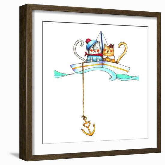 Catboat-Deborah Faenza-Framed Giclee Print