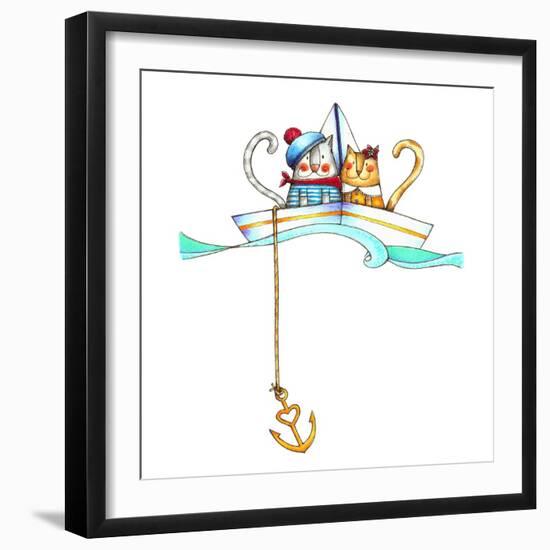 Catboat-Deborah Faenza-Framed Giclee Print