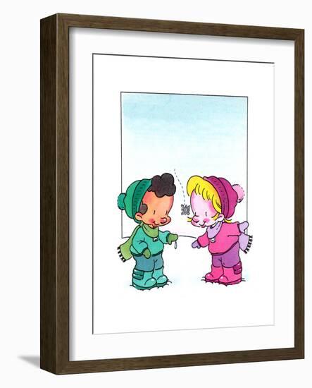 Catch a Snowflake - Humpty Dumpty-James Rhinehelder-Framed Premium Giclee Print