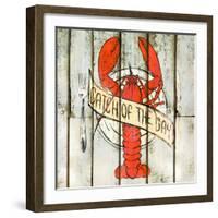 Catch of the Day Square-null-Framed Art Print