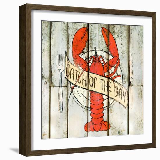 Catch of the Day Square-null-Framed Art Print