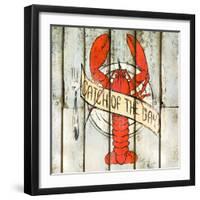 Catch of the Day Square-null-Framed Art Print