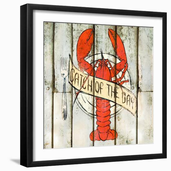 Catch of the Day Square-null-Framed Art Print