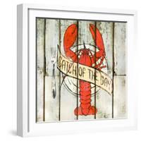 Catch of the Day Square-null-Framed Art Print