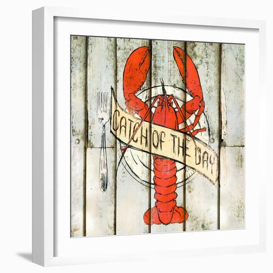 Catch of the Day Square-null-Framed Art Print