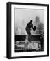 Catcher Astraddle Beams During Skyscraper Construction-Arthur Gerlach-Framed Premium Photographic Print