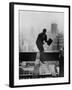 Catcher Astraddle Beams During Skyscraper Construction-Arthur Gerlach-Framed Photographic Print