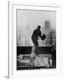 Catcher Astraddle Beams During Skyscraper Construction-Arthur Gerlach-Framed Photographic Print