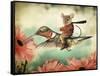 Catching A Ride On A Hummingbird's Back-J Hovenstine Studios-Framed Stretched Canvas