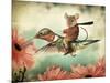 Catching A Ride On A Hummingbird's Back-J Hovenstine Studios-Mounted Giclee Print