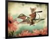 Catching A Ride On A Hummingbird's Back-J Hovenstine Studios-Framed Giclee Print