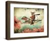 Catching A Ride On A Hummingbird's Back-J Hovenstine Studios-Framed Premium Giclee Print