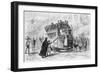 Catching a Tram in the Streets of Valparaiso - Note the Lady Conductor!-null-Framed Art Print