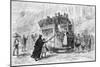 Catching a Tram in the Streets of Valparaiso - Note the Lady Conductor!-null-Mounted Art Print