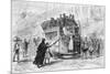 Catching a Tram in the Streets of Valparaiso - Note the Lady Conductor!-null-Mounted Premium Giclee Print