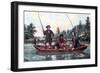 Catching a Trout, 1854-Currier & Ives-Framed Giclee Print