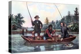 Catching a Trout, 1854-Currier & Ives-Stretched Canvas