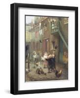 Catching Bubbles-Albert Ludovici-Framed Giclee Print