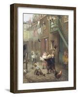 Catching Bubbles-Albert Ludovici-Framed Giclee Print