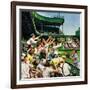 "Catching Home Run Ball", April 22, 1950-Stevan Dohanos-Framed Giclee Print