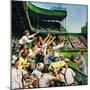 "Catching Home Run Ball", April 22, 1950-Stevan Dohanos-Mounted Giclee Print