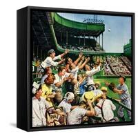 "Catching Home Run Ball", April 22, 1950-Stevan Dohanos-Framed Stretched Canvas