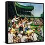 "Catching Home Run Ball", April 22, 1950-Stevan Dohanos-Framed Stretched Canvas