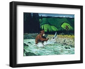 Catching Salmon-Bruce Bontrager-Framed Giclee Print