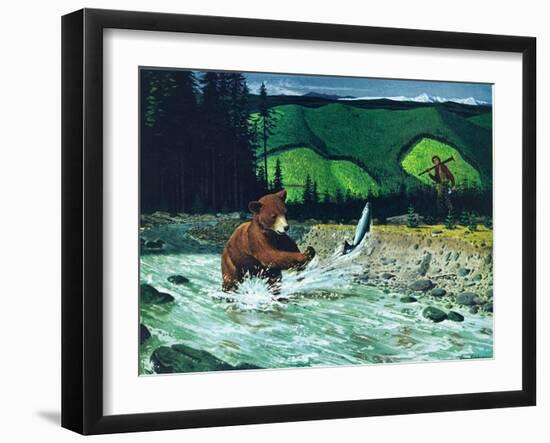 Catching Salmon-Bruce Bontrager-Framed Giclee Print
