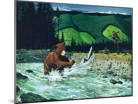 Catching Salmon-Bruce Bontrager-Mounted Giclee Print