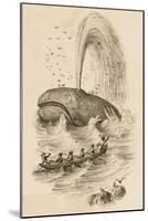 Catching Sperm Whales-null-Mounted Art Print