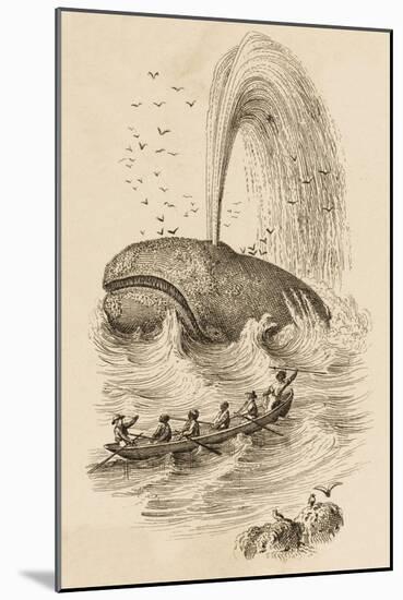 Catching Sperm Whales-null-Mounted Art Print